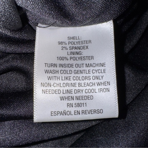 EUC Thalia Sodi Women’s SZ 6 Black Asymmetrical, Ruffle Peplum Sleeveless Dress - Picture 8 of 9